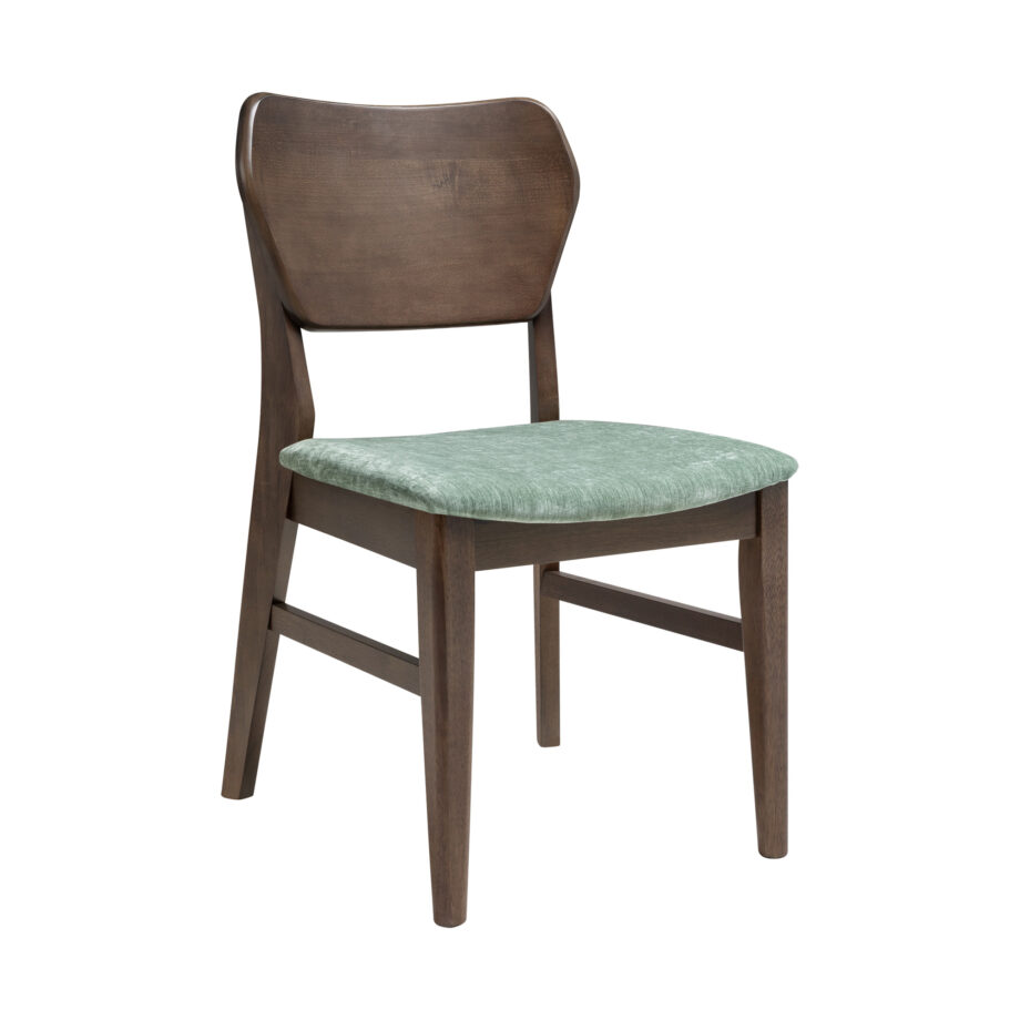 West End Curved Panel - Sage Green | Saddle Brown