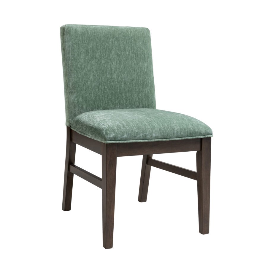 West End Parson Chair - Sage Green | Saddle Brown