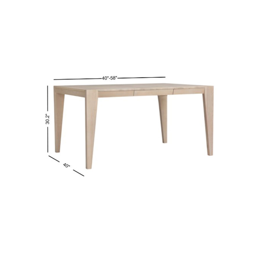 West End Leg Table w/Butterfly Leaf | Natural