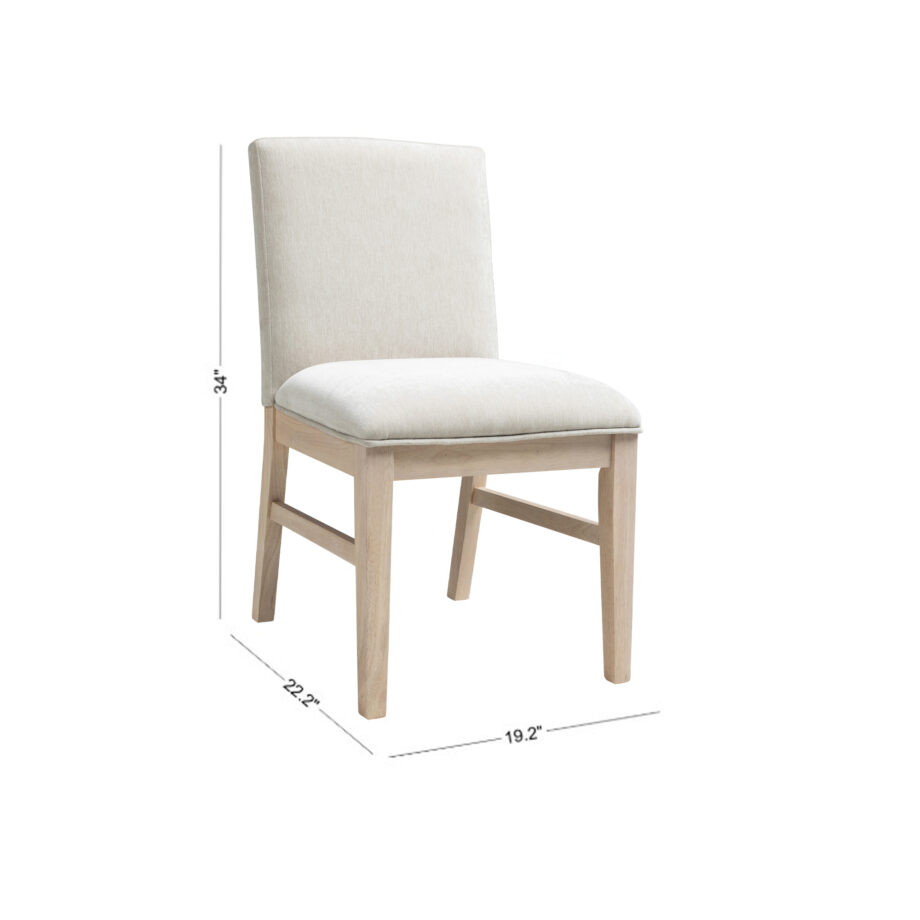 West End Parson Chair - Ivory | Natural