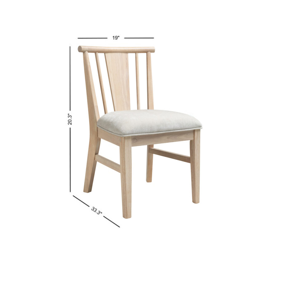 West End Spindle Chair - Ivory | Natural