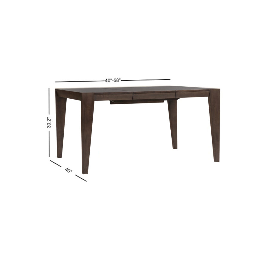 West End Leg Table w/Butterfly Leaf | Saddle Brown