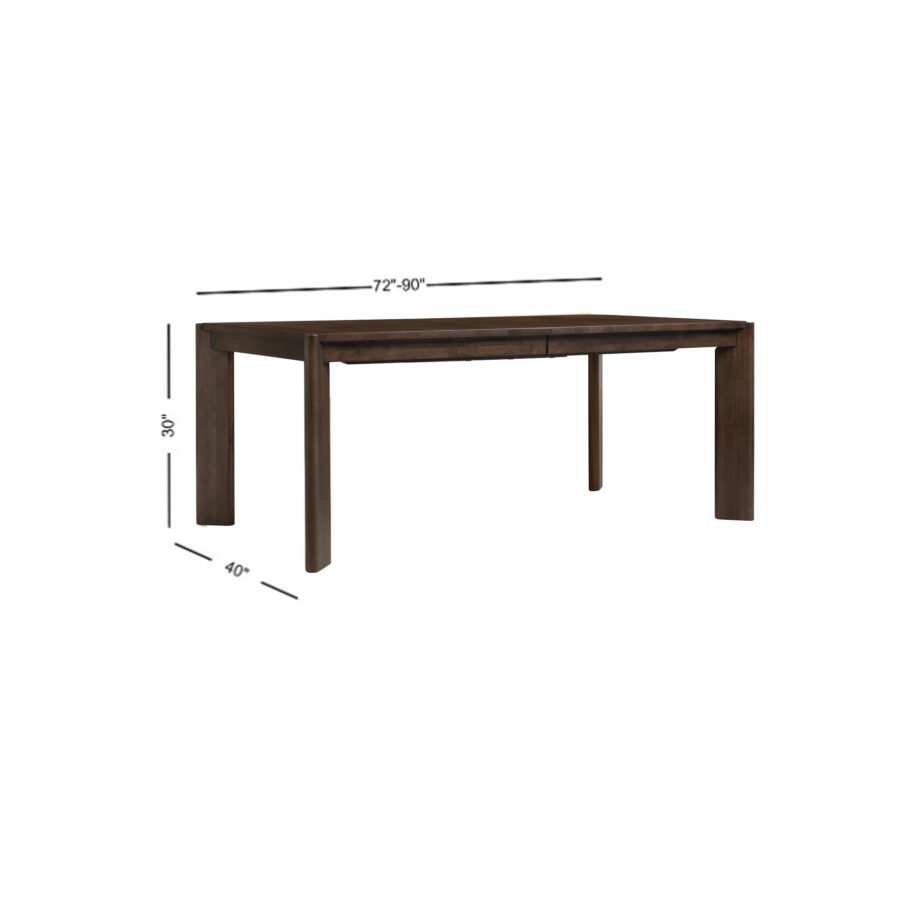 West End Fin Leg Butterfly Table | Saddle Brown
