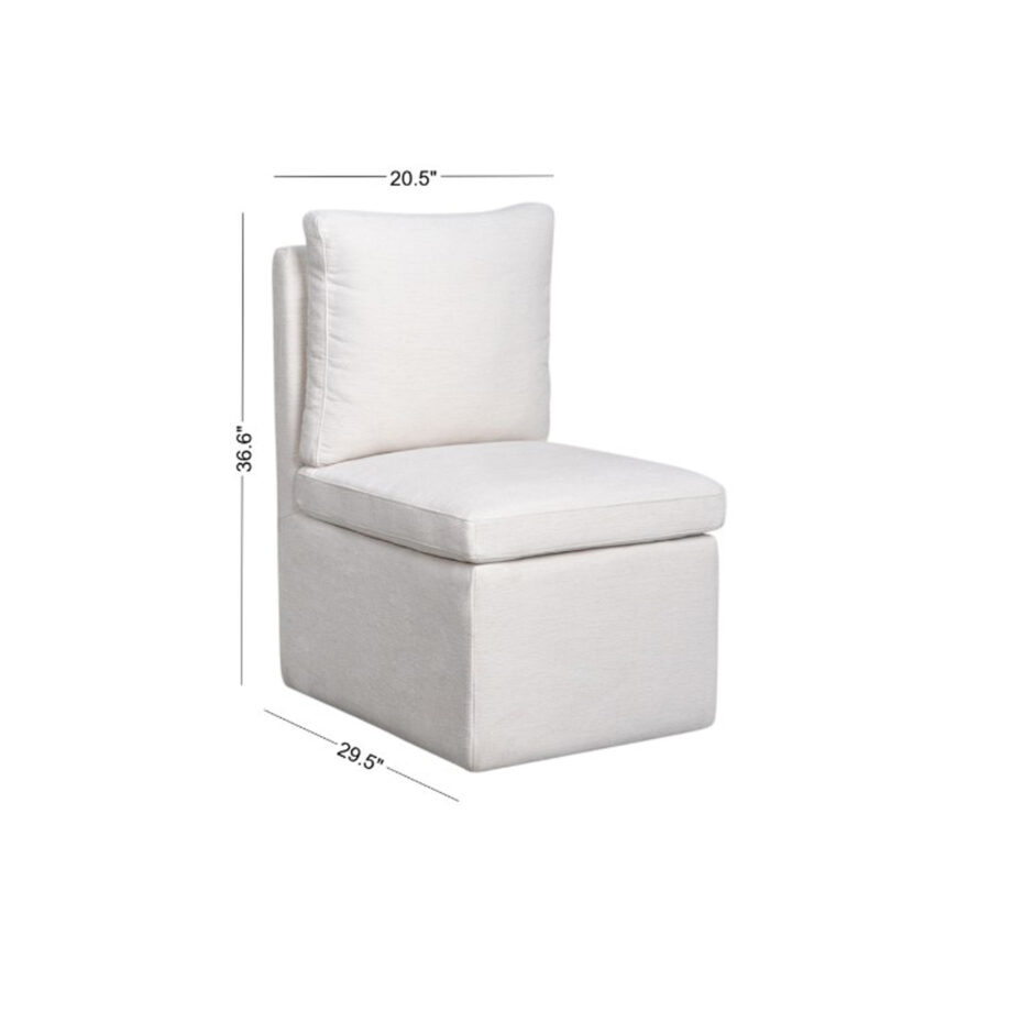 Uph. Dining Chair Pillow Back | Cream