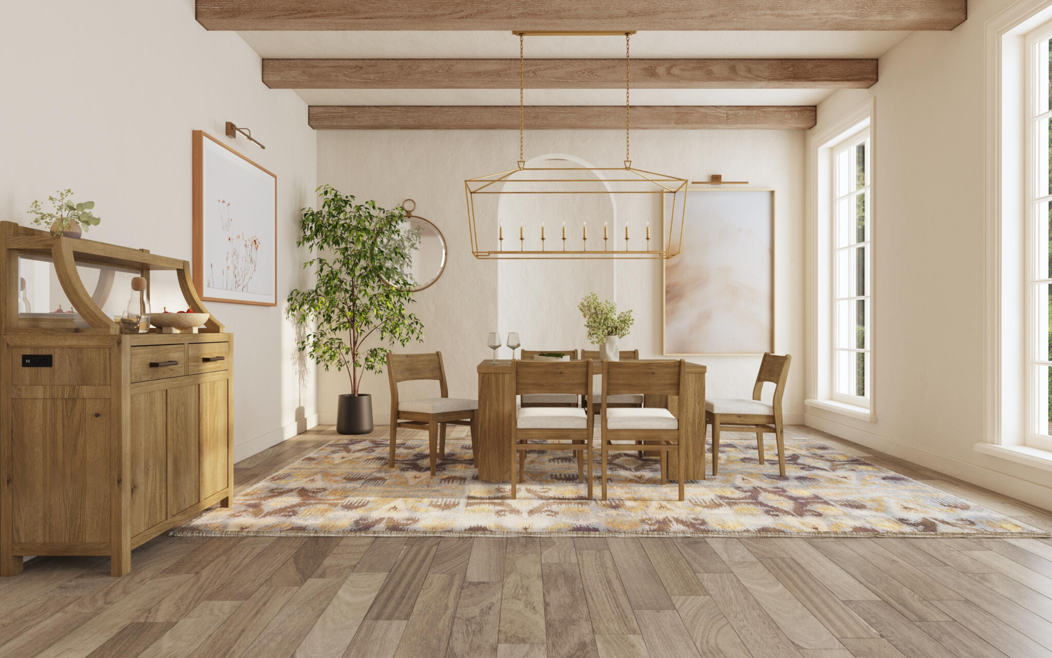 Flex Stackable Panel Chair | Sandbar Oak