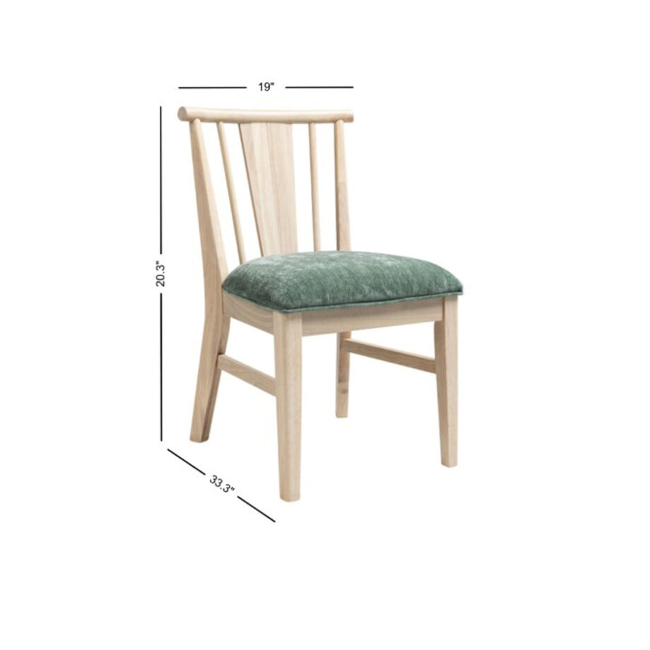 West End Spindle Chair - Sage Green | Natural