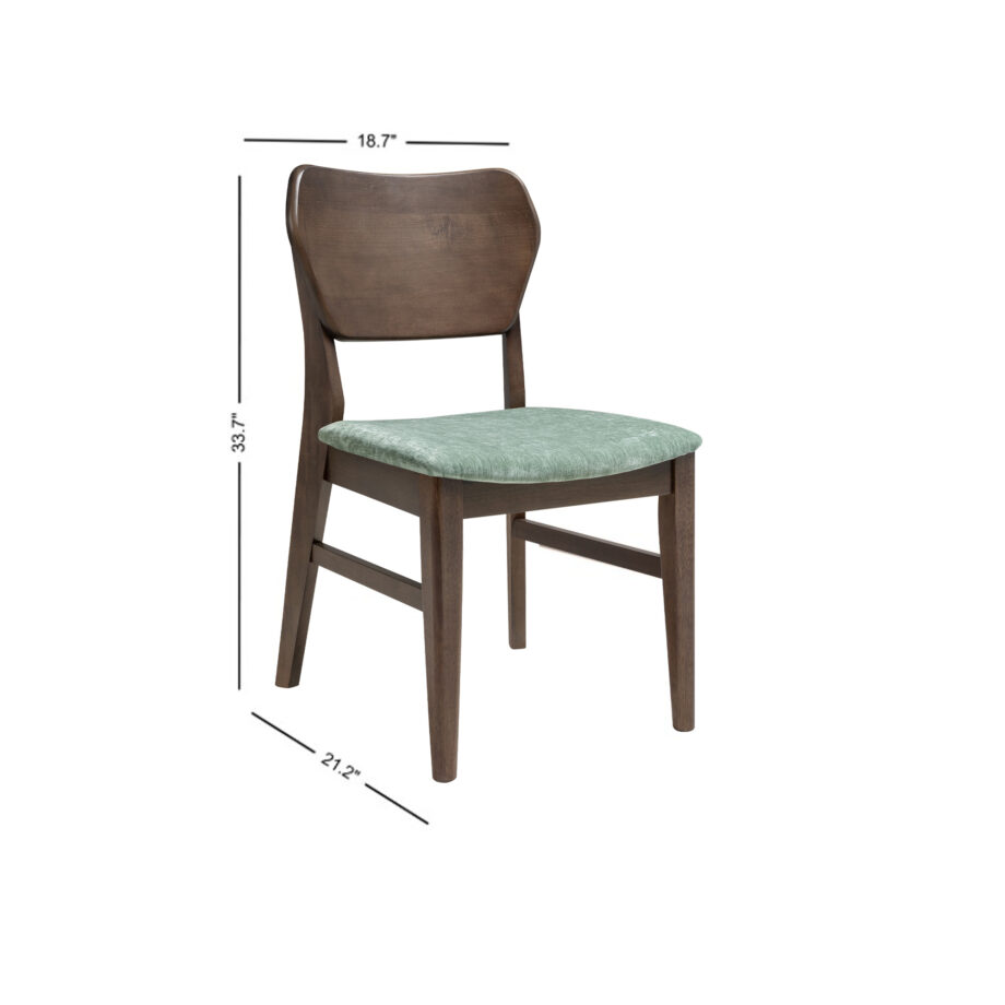 West End Curved Panel - Sage Green | Saddle Brown