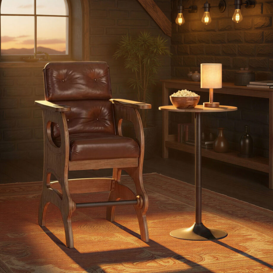 Tavern Spectator Barstool | Brown Seat