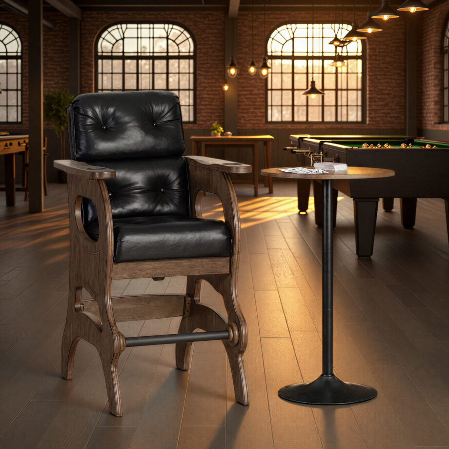 Tavern Spectator Barstool | Black Seat