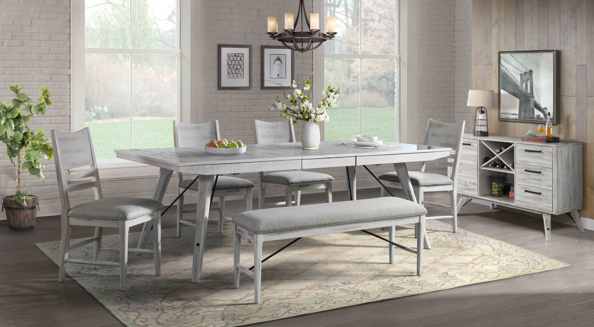 Modern Rustic Trestle Table
